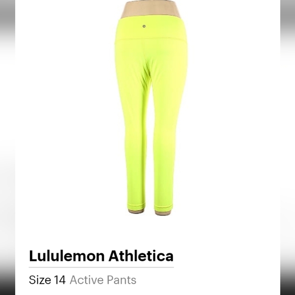 Lululemon Athletica Leggings Neon Yellow 😍🔥 - Picture 7 of 9